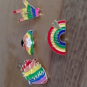 Bundle of 4 "LGBT support" pins